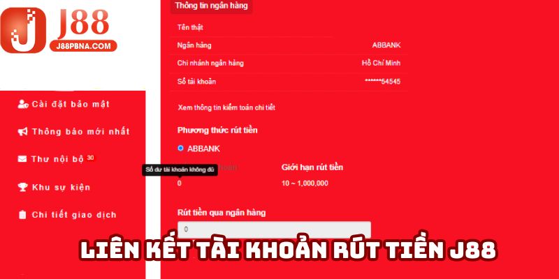 Hội viên liên kết tài khoản ngân hàng của mình với ví cược